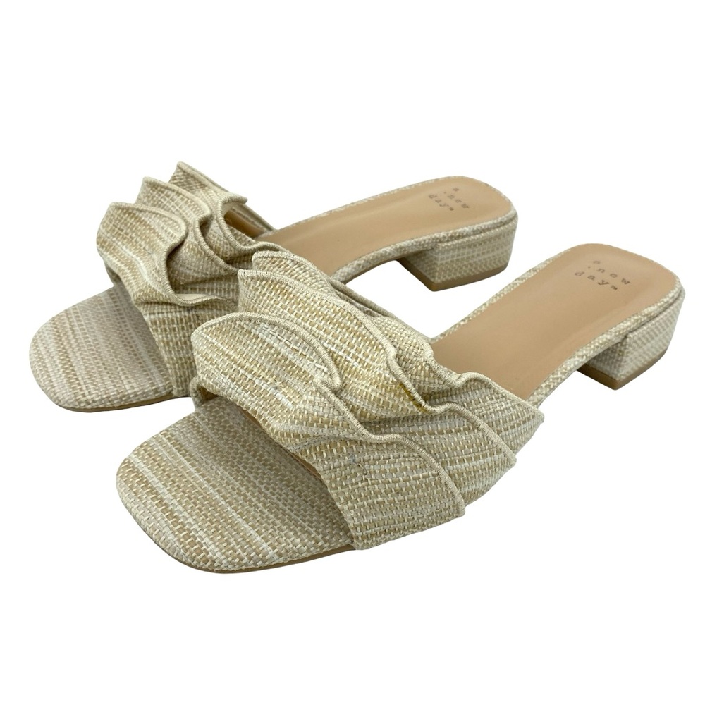 A New Day Lyta Raffia Ruffle Sandals